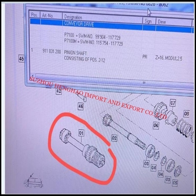 Αριθμός ανταλλακτικών: 911831200 ΠΙΝΙΟΝ ΑΣΤΟΣ Z=16 για τον υφαντήρα Sulzer